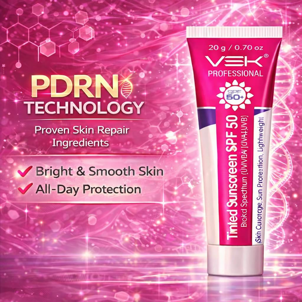 VSK Professionals12% Glycolic Acid Cream Gel for Brightning, Anti-Pigmentation & Melasma Acne, Pimples & Dark Spots | Unclogs Pores, Smooth Skin Care With PDRN SPF50 Sunscreen Combo | 4 Tubes 20g each (80grm)