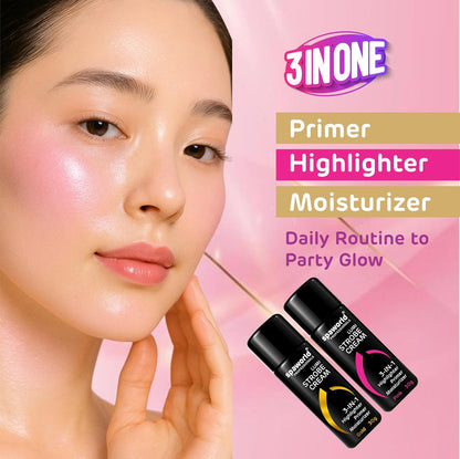 Strobe Cream For Face Pink & Gold (30+30g) | Superb Radiant Combo | Highlighter + Primer + Moisturizer | Hydrating & Illuminating Makeup Base for Instant Glow