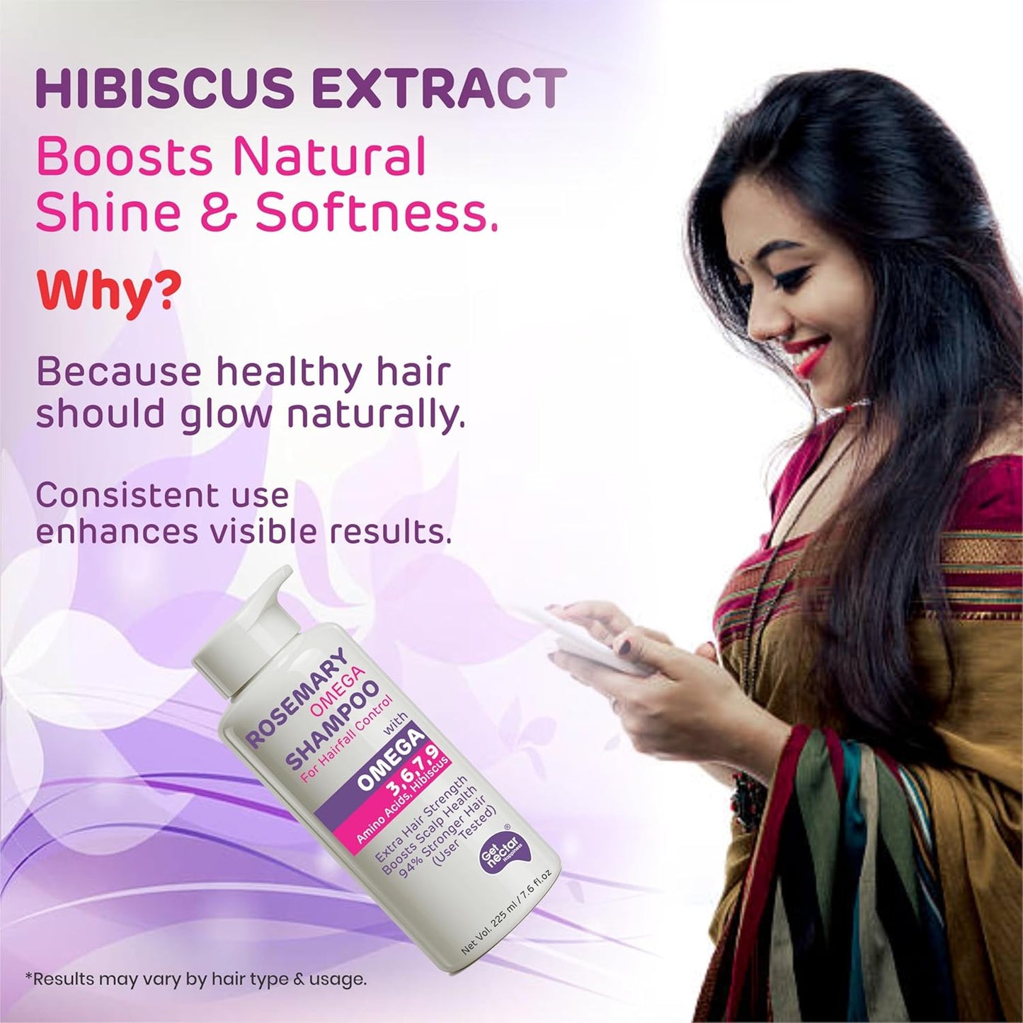 Korean Hair Essence Rosemary Shampoo for Hair Fall Control | Enriched with Hibiscus, Omega 3,6,7,9 & Amino Acids | Strengthens Roots, Boosts Scalp Health & Reduces Breakage | Sulphate & Paraben Free Gentle Cleanser | 225ml