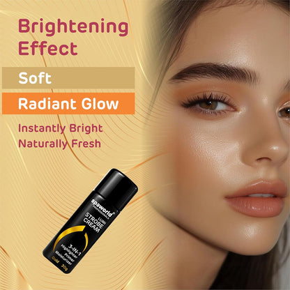 Strobe Cream For Face Gold (30g) | Superb Radiant Combo | Highlighter + Primer + Moisturizer | Hydrating & Illuminating Makeup Base for Instant Glow (Gold)
