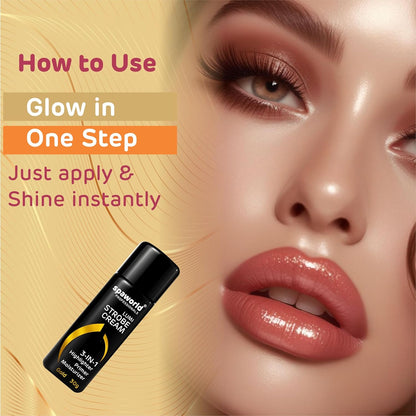 Strobe Cream For Face Gold (30g) | Superb Radiant Combo | Highlighter + Primer + Moisturizer | Hydrating & Illuminating Makeup Base for Instant Glow (Gold)