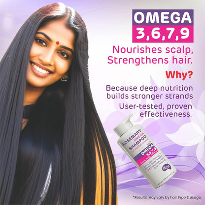 Korean Hair Essence Rosemary Shampoo for Hair Fall Control | Enriched with Hibiscus, Omega 3,6,7,9 & Amino Acids | Strengthens Roots, Boosts Scalp Health & Reduces Breakage | Sulphate & Paraben Free Gentle Cleanser | 225ml