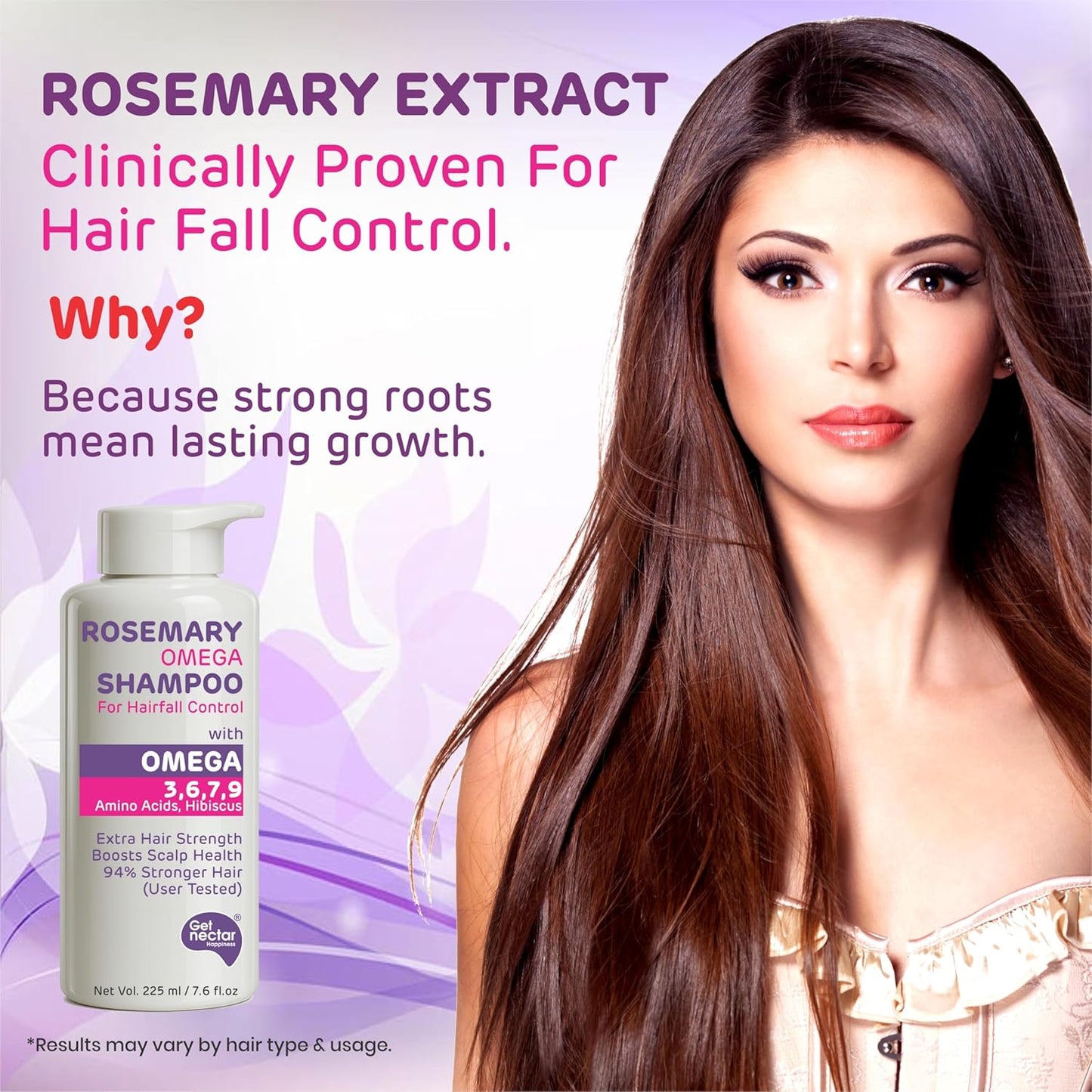 Korean Hair Essence Rosemary Shampoo for Hair Fall Control | Enriched with Hibiscus, Omega 3,6,7,9 & Amino Acids | Strengthens Roots, Boosts Scalp Health & Reduces Breakage | Sulphate & Paraben Free Gentle Cleanser | 225ml
