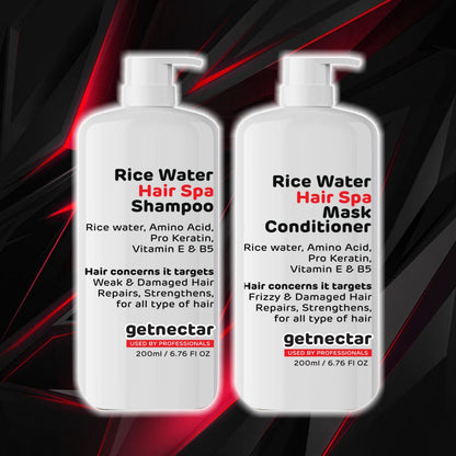 Rice water Amino acid-Pro Keratin, Hair Shampoo & Mask-Conditioner  Prevent Hair fall & repair.